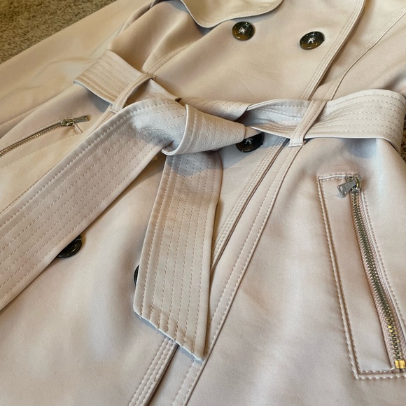Express Double Breasted Trench Coat, Light Pink, Size XS - Picture 5 of 6
